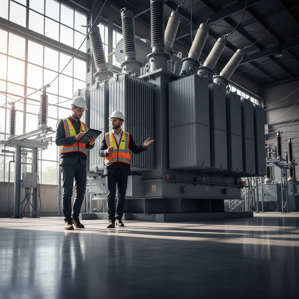 ISO 55001 certification process audit — A wide-angle, cinematic shot from a low perspective captures a Lead Auditor in a high-visibility charcoal vest and white